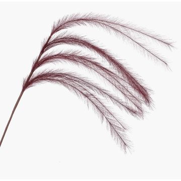 Branche artificielle Panicules de stipa LUMINIA, rouge bourgogne, 135cm