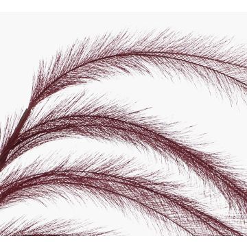 Branche artificielle Panicules de stipa LUMINIA, rouge bourgogne, 135cm