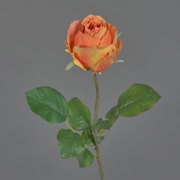 Fleur artificielle Rose POPI, orange-rose, 55cm
