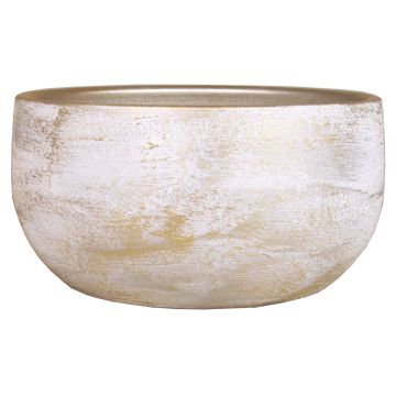 Coupe à fleurs AETIOS, céramique, dégradé de couleurs, blanc-or, 13 cm, Ø 28 cm