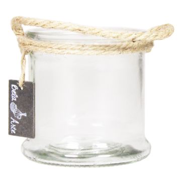 Verre à bougie ZULAI, avec anse, transparent, 12cm, Ø13cm Verre à bougie ZULAI, avec anse, transparent, 12cm, Ø13cm