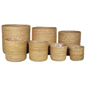 Panier à fleurs AMPARO, jonc de mer, 7 pièces, beige, 12-30cm, Ø13-32cm Panier à fleurs AMPARO, jonc de mer, 7 pièces, beige, 12-30cm, Ø13-32cm