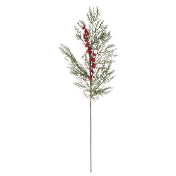 Branche de cèdre en plastique AMANDLA avec des baies, rouge-vert, 80cm Branche de cèdre en plastique AMANDLA avec des baies, rouge-vert, 80cm