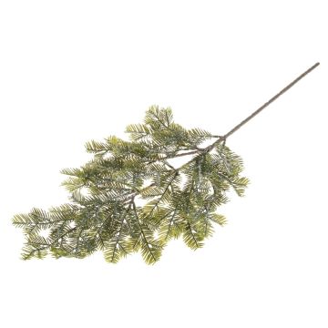 Branche d'if décorative ARUWIMI avec des paillettes, vert, 65cm