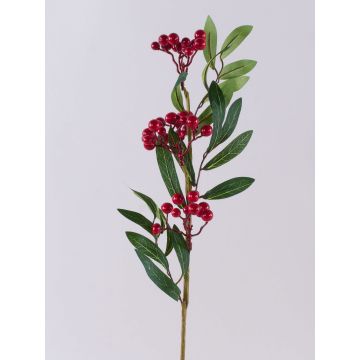 Branche de sorbier des oiseaux en plastique BERNFRIEDE avec des fruits, rouge, 55cm Branche de sorbier des oiseaux en plastique BERNFRIEDE avec des fruits, rouge, 55cm