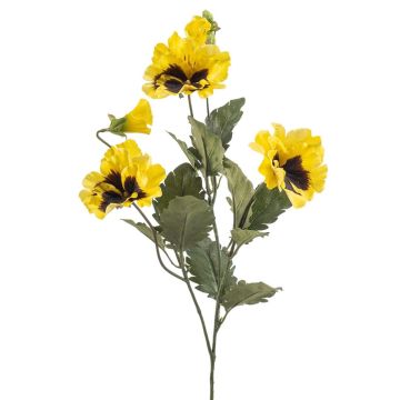 Branche artificielle Pensée SKAILA, jaune, 55cm