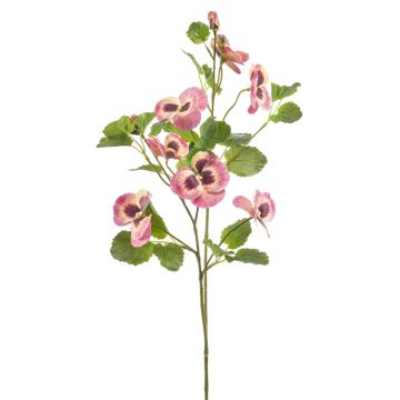 Branche déco Pensée EMOTI, rose-jaune, 85cm