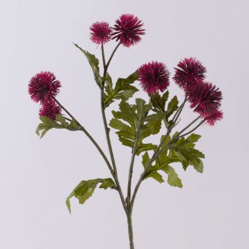 Branche de carthame des teinturiers artificielle TRUDBERTA, aspect sec, rouge bourgogne, 55cm