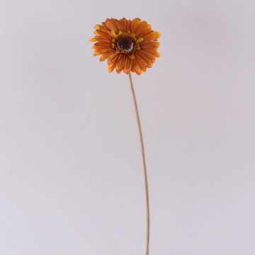 Fleur en plastique Gerbera TUNGUSKA, aspect sec, orange, 50cm Fleur en plastique Gerbera TUNGUSKA, aspect sec, orange, 50cm