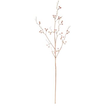 Branche en plastique Symphorine WAKILIA avec des fruits, or rose métallique, 100cm