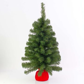 Mini sapin artificiel VARSOVIE, sac rouge, 90cm, Ø50cm Mini sapin artificiel VARSOVIE, sac rouge, 90cm, Ø50cm