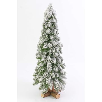 Petit sapin en plastique MONTREAL, enneigé, blanc, 90cm, Ø35cm