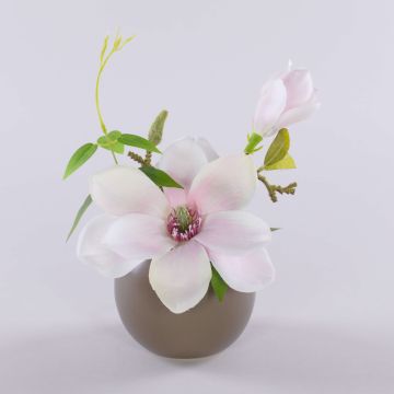 Magnolia artificiel FEMI dans un pot en céramique beige, rose pâle, 20 cm, Ø 17 cm Magnolia artificiel FEMI dans un pot en céramique beige, rose pâle, 20 cm, Ø 17 cm
