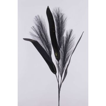 Branche de roseau en mousse synthétique ZIGOR avec des paillettes, noir, 110cm
