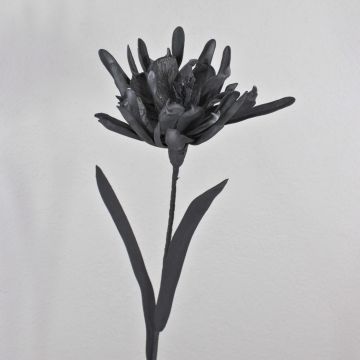 Fleur de cactus Reine de la nuit en mousse synthétique MOADI avec des paillettes, noir, 90cm