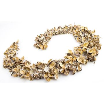 Coupes en coton pour décoration CANDY, séchées, beige-blanc, 4 cm, Ø 6 cm