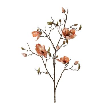 Branche de magnolia en velours JACKA, saumon, 105cm Branche de magnolia en velours JACKA, saumon, 105cm