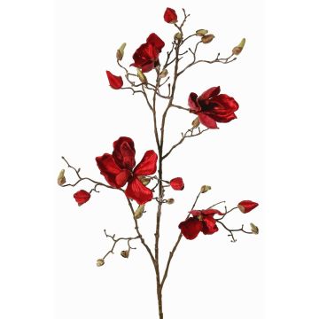 Branche de magnolia en velours JACKA, rouge, 105cm Branche de magnolia en velours JACKA, rouge, 105cm