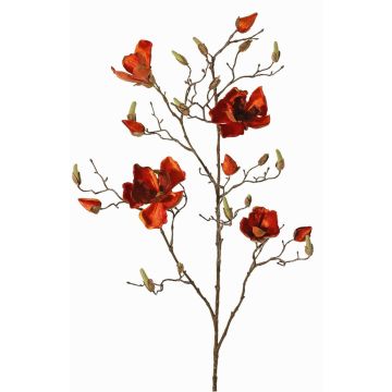 Branche de magnolia en velours JACKA, orange foncé, 105cm Branche de magnolia en velours JACKA, orange foncé, 105cm