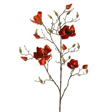 Branche de magnolia en velours JACKA, orange foncé, 105cm Branche de magnolia en velours JACKA, orange foncé, 105cm