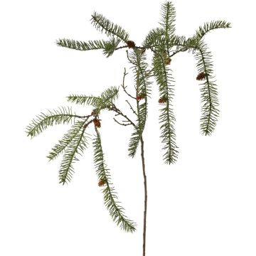 Branche de sapin artificielle KALAMAS avec pommes de pin, 105 cm