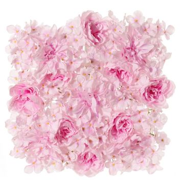 Tapis décoratif EVOLET avec pivoines, dahlias et hortensias, rose, 40 x 40 cm Tapis décoratif EVOLET avec pivoines, dahlias et hortensias, rose, 40 x 40 cm