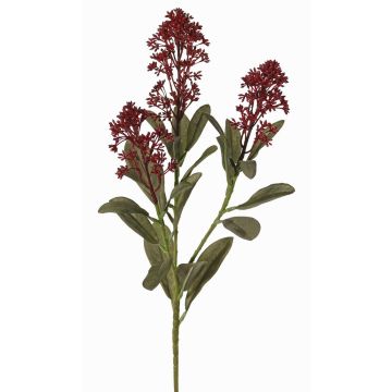 Branche de skimmia artificielle LAUSANA avec fleurs, rouge bourgogne, 65cm, Ø7cm Branche de skimmia artificielle LAUSANA avec fleurs, rouge bourgogne, 65cm, Ø7cm