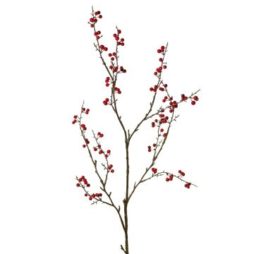 Branche de faux-baies artificielle SYLTAN avec baies, rouge, 120 cm Branche de faux-baies artificielle SYLTAN avec baies, rouge, 120 cm