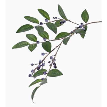 Branche décorative Myrtillier PETRINA avec des baies, bleu, 80cm