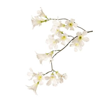 Branche de jasmin trompette artificielle AURINA, blanche, 90 cm