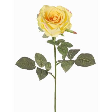 Rose en tissu HUSA, jaune, 75cm, Ø10cm Rose en tissu HUSA, jaune, 75cm, Ø10cm