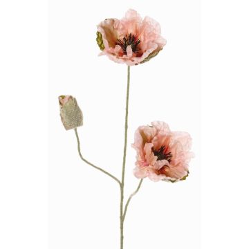 Coquelicot décoratif MODLING, rose, 75cm, Ø12cm