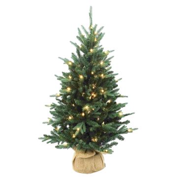 Sapin de Noël artificiel HANKO, LED, sac en jute, 120 cm, Ø 75 cm Sapin de Noël artificiel HANKO, LED, sac en jute, 120 cm, Ø 75 cm