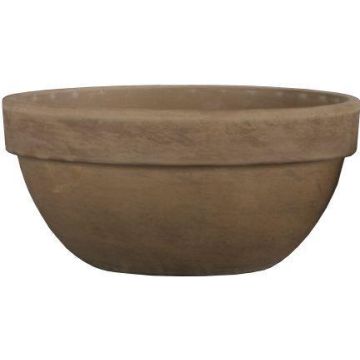 Bac à plantes en terre cuite RIVANOA, marron, 11 cm, Ø 23,1 cm