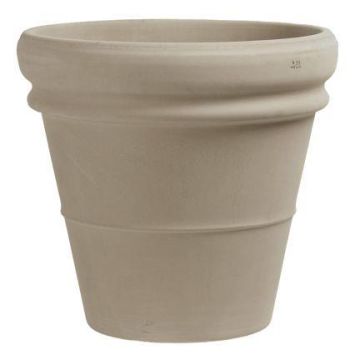 Pot de fleurs en terre cuite BRYNEX à double rebord, beige, 42cm, Ø45cm Pot de fleurs en terre cuite BRYNEX à double rebord, beige, 42cm, Ø45cm