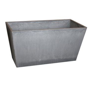 Jardinière ANDIF en béton de bois, grise, 100 x 32 x 49 cm
