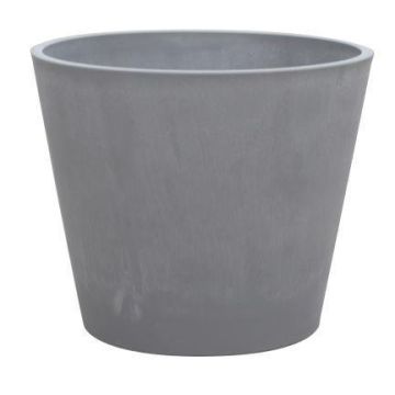 Pot de fleurs SUAVIA en béton de bois, gris, 40,5 cm, Ø 50 cm