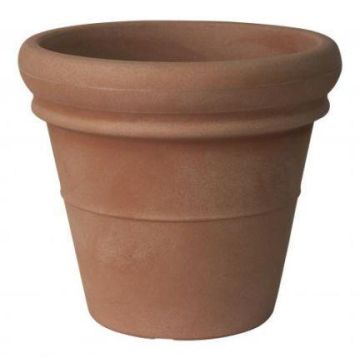Pot de fleurs en plastique MYRDEN, couleur terre cuite, 44 cm, Ø 51 cm