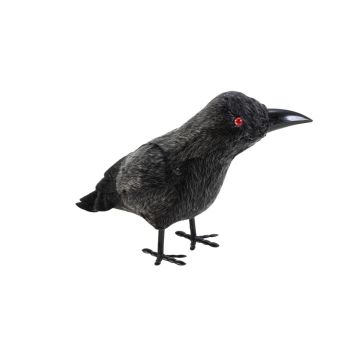 Halloween Corbeau DIOGO, noir-blanc, 28x11x17cm Halloween Corbeau DIOGO, noir-blanc, 28x11x17cm
