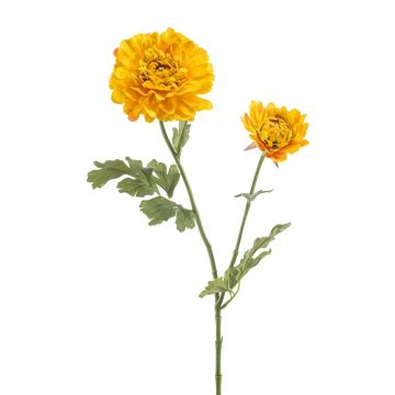 Fleur déco Renoncule LOLYN, jaune, 65cm