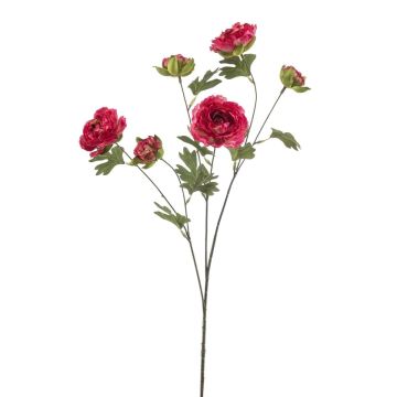 Branche artificielle Renoncule DAVELLA, fuchsia, 80cm