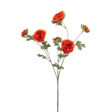 Branche artificielle Renoncule DAVELLA, orange, 80cm