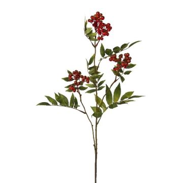 Branche artificielle de sorbier FRALIM avec des baies, rouge, 85cm Branche artificielle de sorbier FRALIM avec des baies, rouge, 85cm