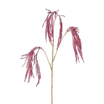 Branche artificielle Oryza sativa TROMLE avec des épis, suspendu, rouge bourgogne-or, 100cm