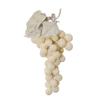 Fruit en plastique Raisins ALBAKO, givré, crème, 18cm Fruit en plastique Raisins ALBAKO, givré, crème, 18cm