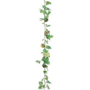 Guirlande décorative Citrouille ADIRANA avec des fruits, vert-jaune, 180cm