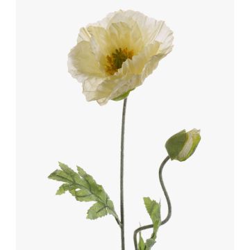 Faux Coquelicot LISSIE, crème, 70cm, Ø12cm