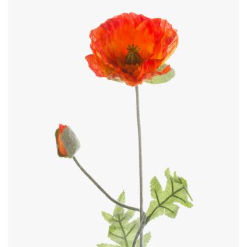 Faux Coquelicot LISSIE, orange, 70cm, Ø12cm