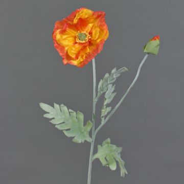 Faux Coquelicot LISSIE, orange, 70cm, Ø12cm