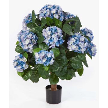 Hortensia en soie HARUKA sur tronc, bleu, 60cm, Ø9-16cm